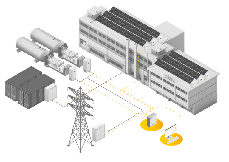 Schema C&I Building Solar diesel by Elum energy