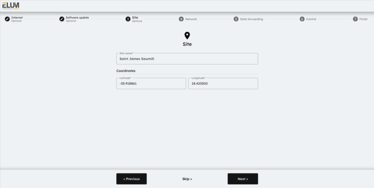 Site settings econf by Elum energy 2024