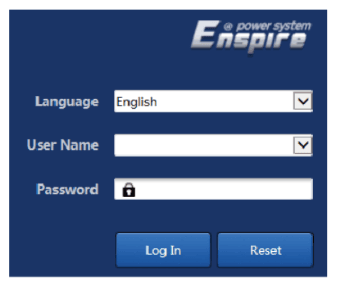 log in page