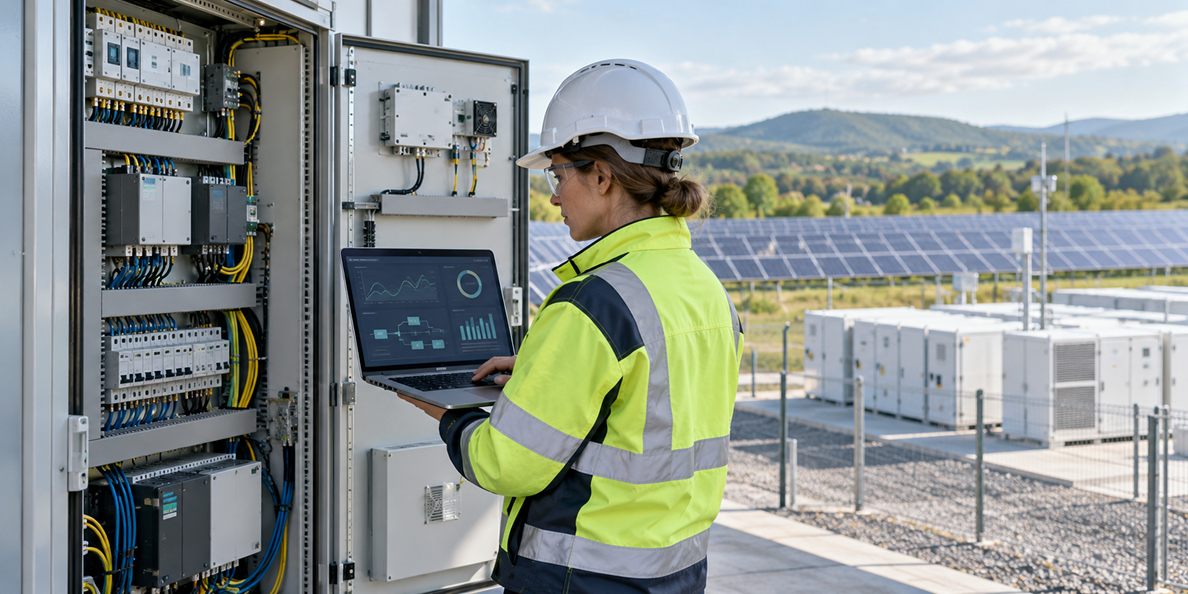 Inspection d’une armoire de contrôle énergétique